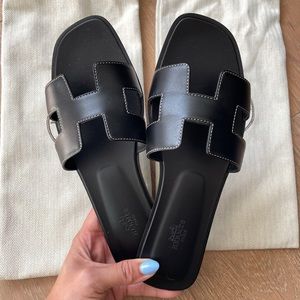 Hermes Oran sandals - Black size 39